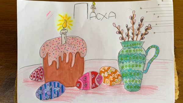 Кулич раскраска для детей