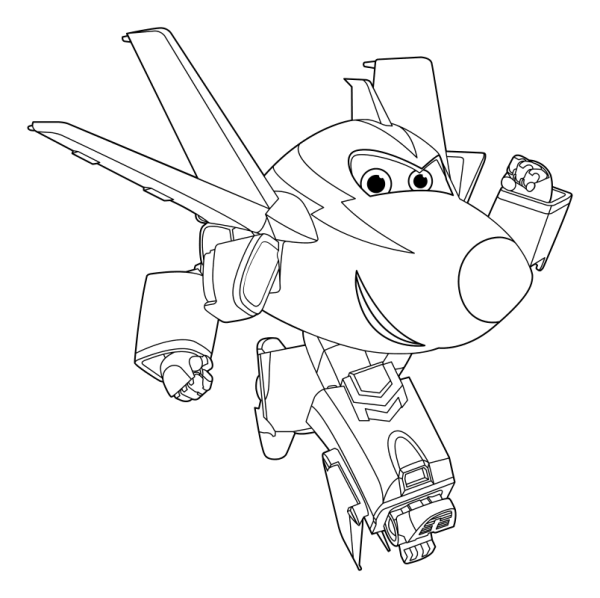 Джет и его друзья супер Крылья раскраска