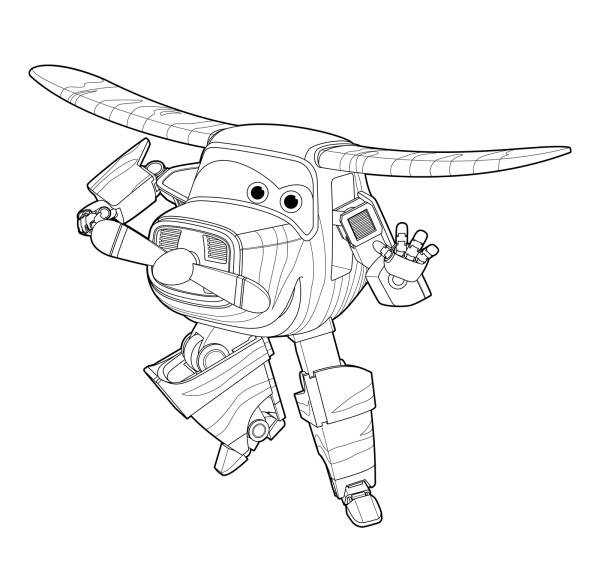 Джимбо супер Крылья раскраска