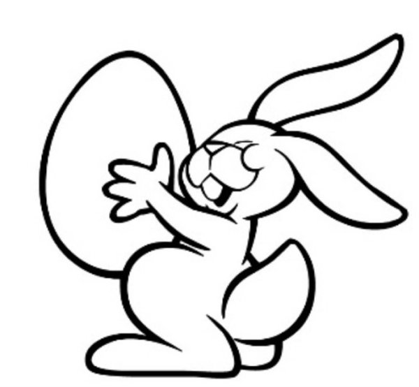 Заяц контур