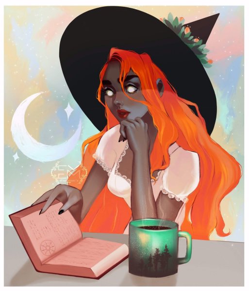 Рыжая ведьмочка арт