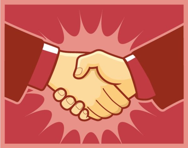 Жмут руки иллюстрация