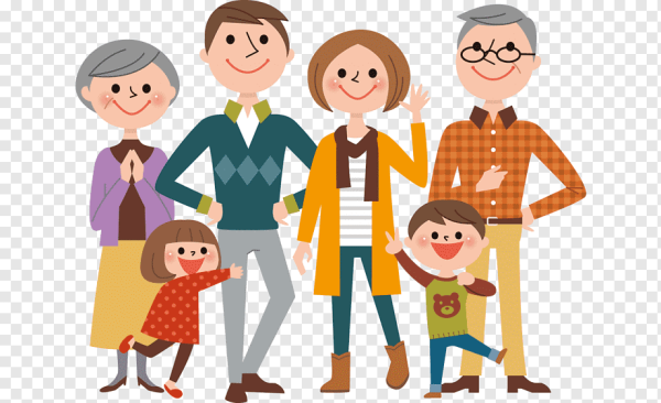 Три поколения семьи иллюстрация