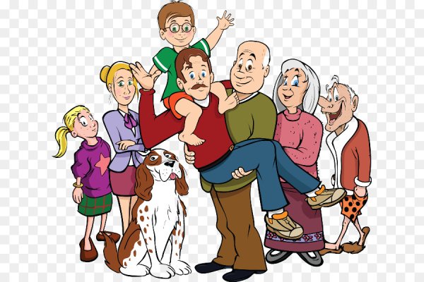 Анимация большая семья