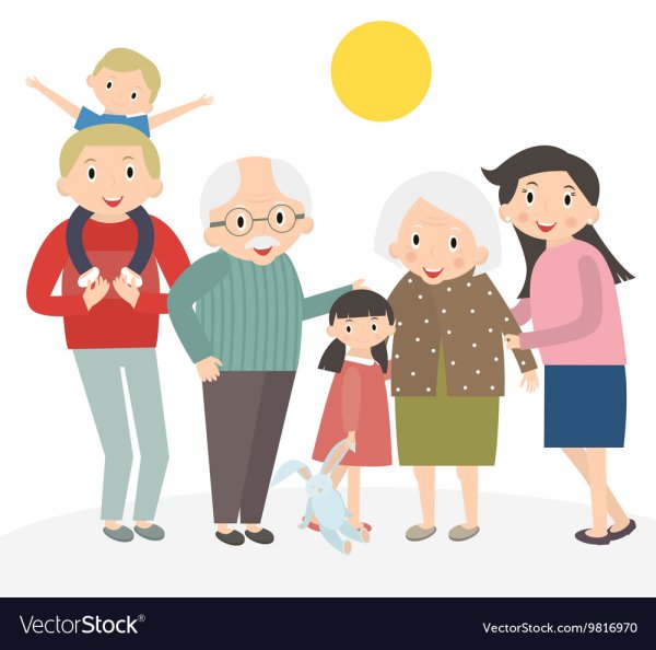 Семья мама папа бабушка дедушка