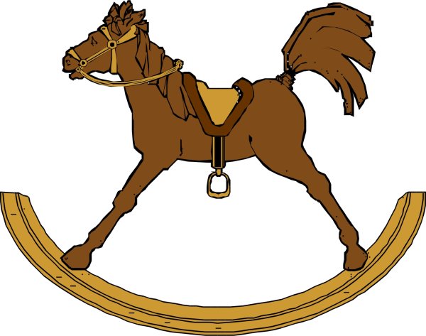 Рисунок деревянной лошади