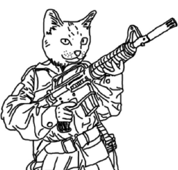 Военные коты для раскрашивания