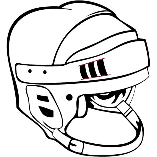 Хоккейный шлем сзади вектор