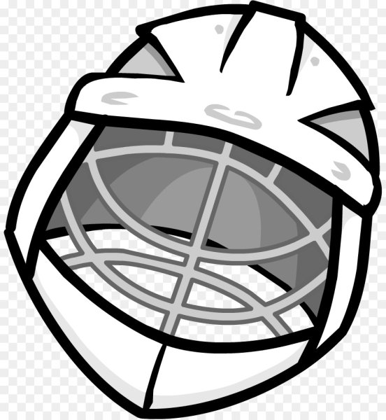 Шлем вратаря хоккейный сбоку вектор