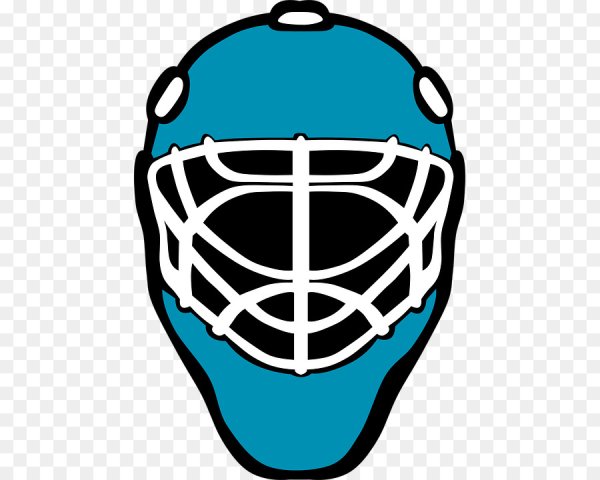 Вратарский шлем хоккейный вектор