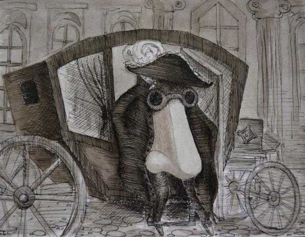 Иллюстрации нос. Повесть н.в. Гоголя.