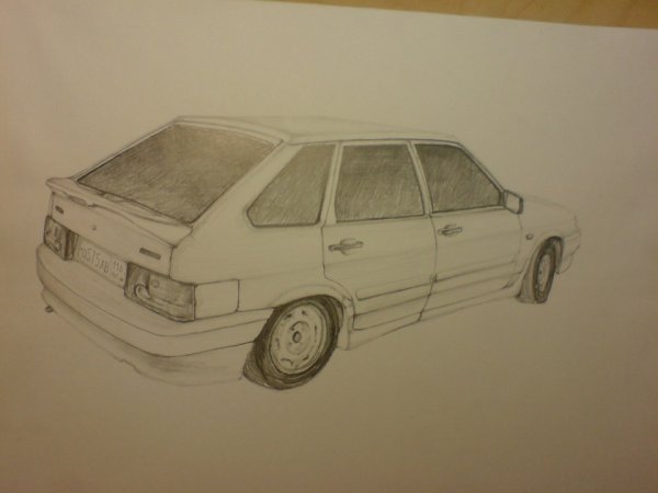 Рисунок машины ВАЗ 2114