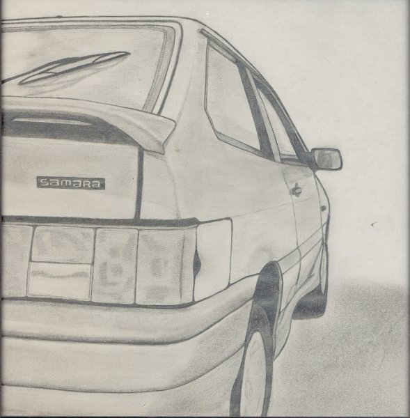 ВАЗ 2114 карандашом