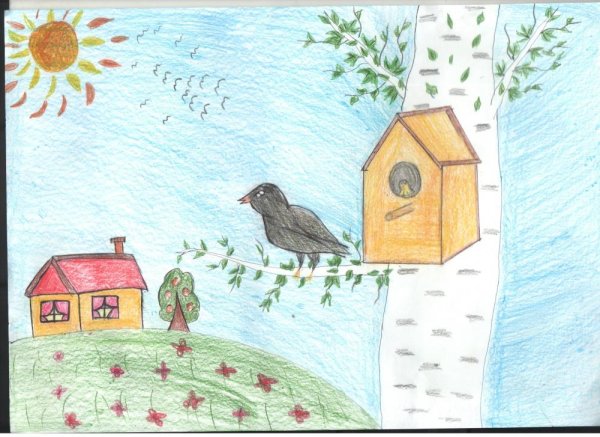 Иллюстрация к рассказу Куприна скворцы