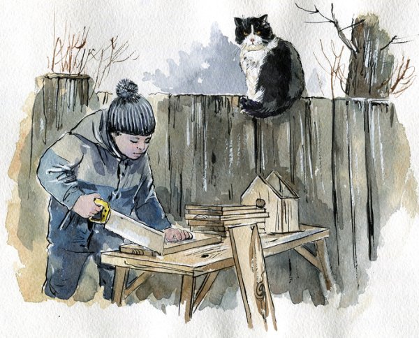 Рисование скворцы прилетели