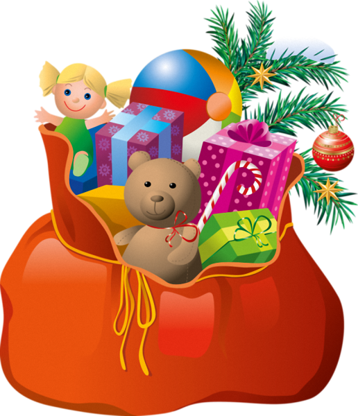 Рисовать мешок с подарками