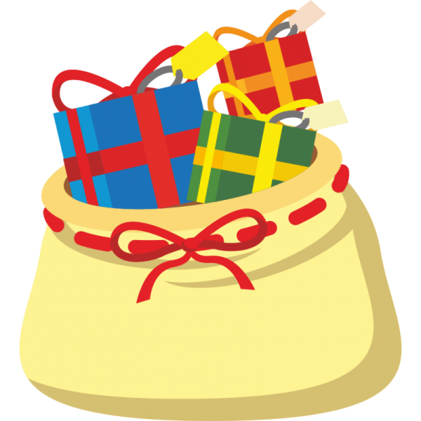 Мешок с подарками раскраска