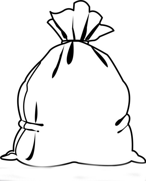 Нарисовать мешок с подарками