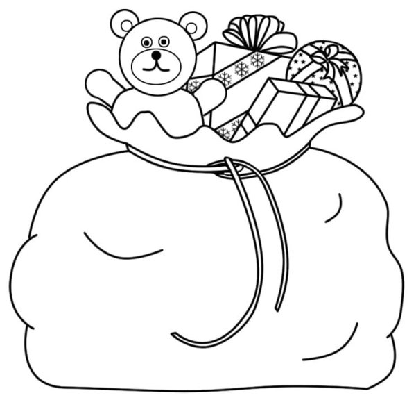 Новогодний мешок с подарками вектор