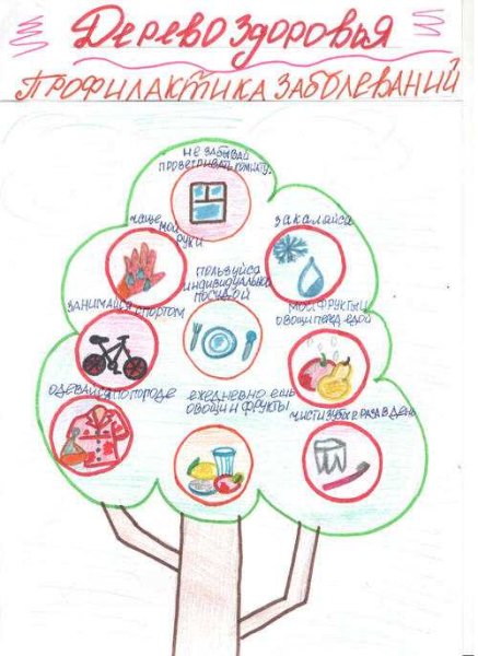 Плакат дерево здоровья