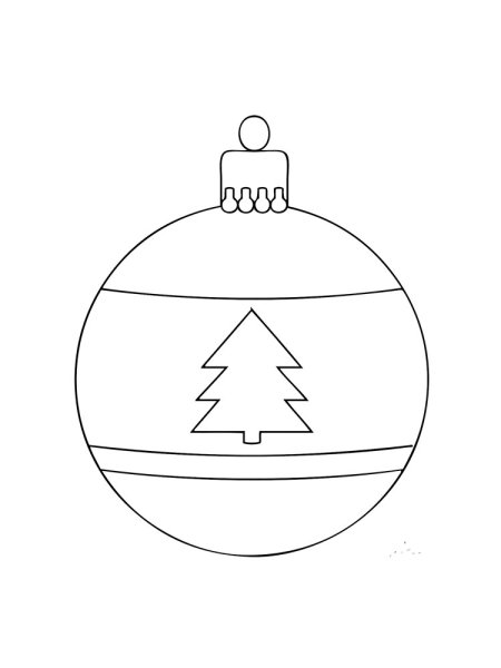 Новогодние шары раскраска