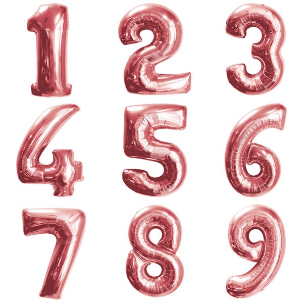 Цифры розовое золото