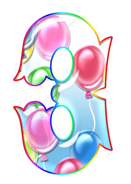 Красивые буквы с шариками