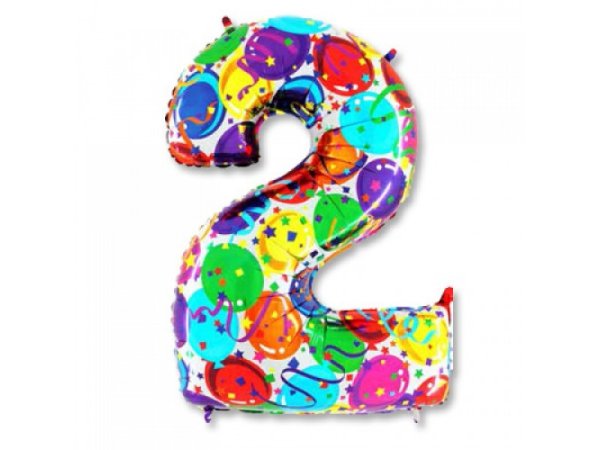 Цифра 2 с шариками