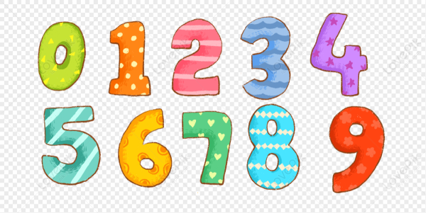 Цифры от 1 до 10 векторный клипарт