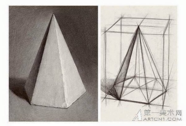 Шестиугольная пирамида рисунок Академический