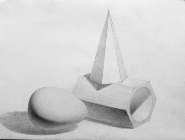 Построение четырехгранной пирамиды