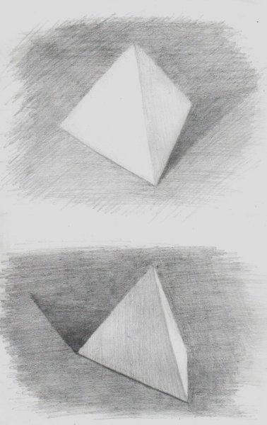 Четырехугольная пирамида рисунок Академический