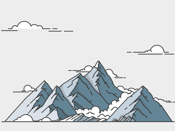 Горы линиями