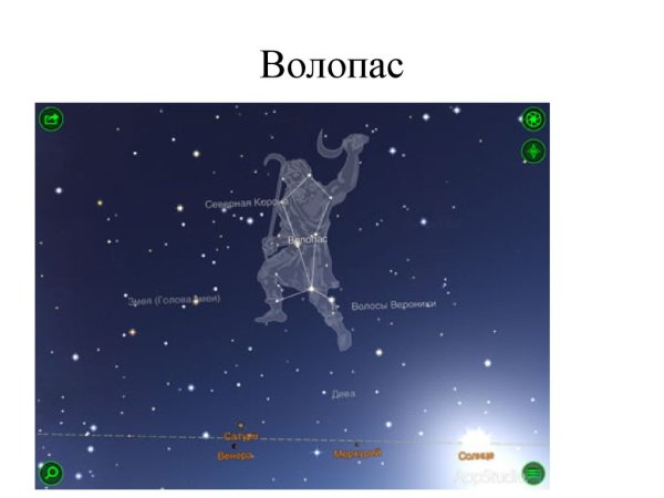 Звезда Арктур в Волопасе