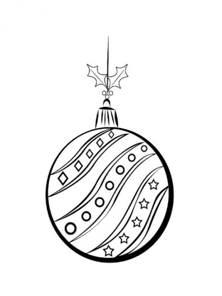 Елочные игрушки раскраска