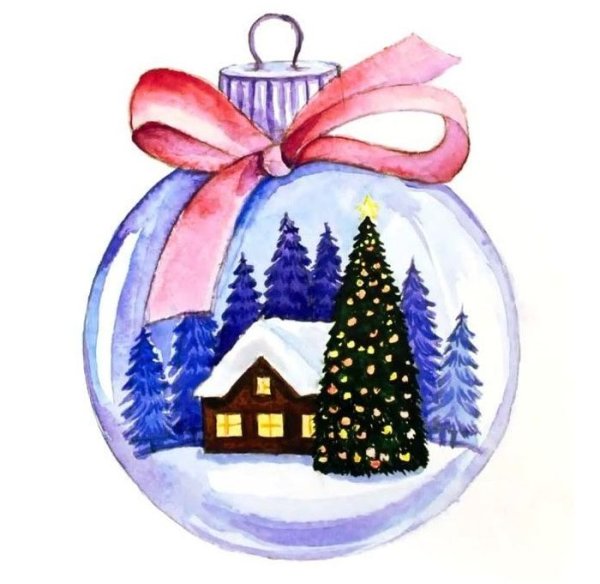 Новогодние шары раскраска