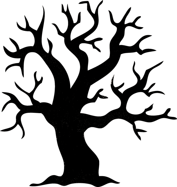 Ствол дерева силуэт