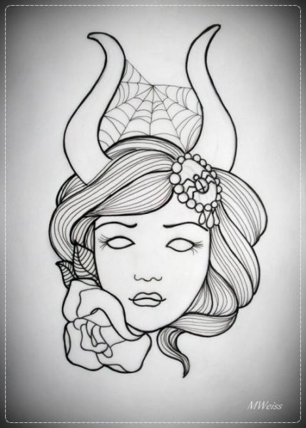 Эскиз Телец для девушки