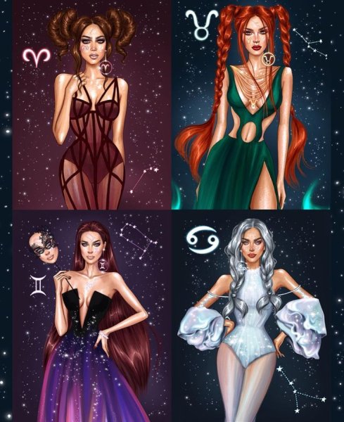 Anastasia kosyanova иллюстрации знаки зодиака