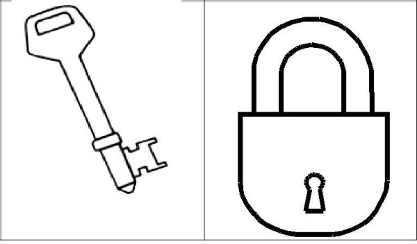 Замок навесной раскраска для детей