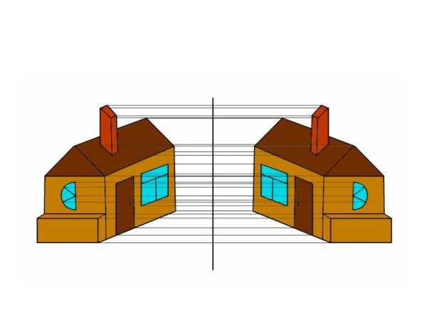 Домик по осевой симметрии