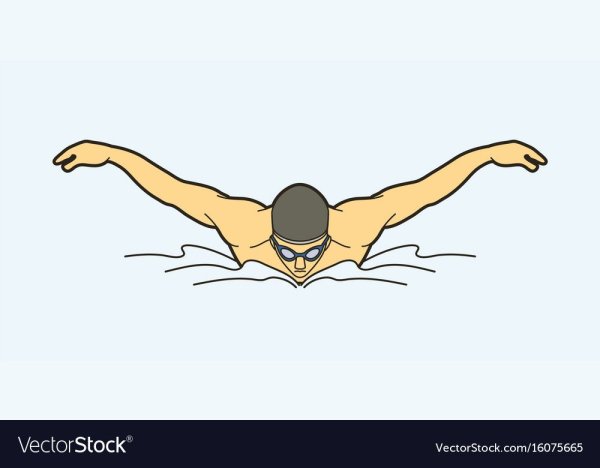 Нарисовать пловца