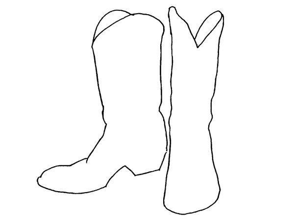 Сапог трафарет