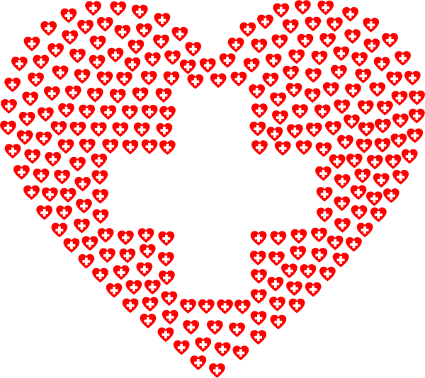 Сердечко из знаков и символов