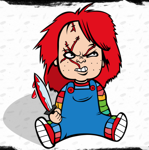 Раскраска кукла Чаки