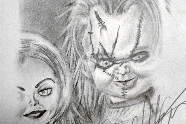 Чаки рисунок карандашом