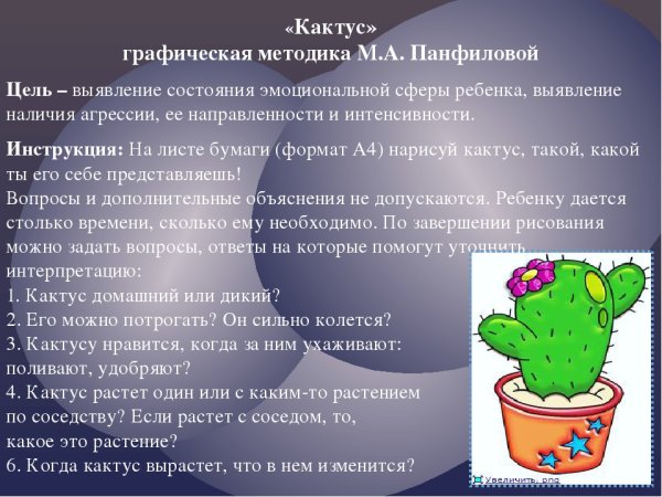 Графическая методика Кактус м.а Панфилова