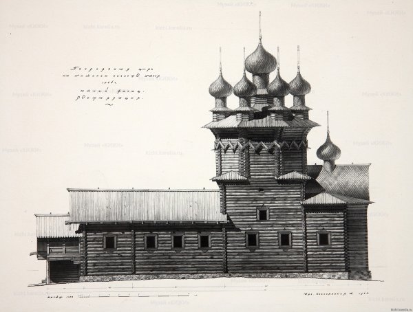 Нарисовать музей деревянного зодчества