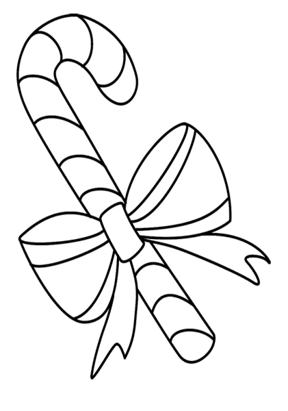 Новогодний леденец раскраска