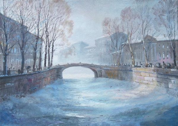 Зимний Питер рисунок